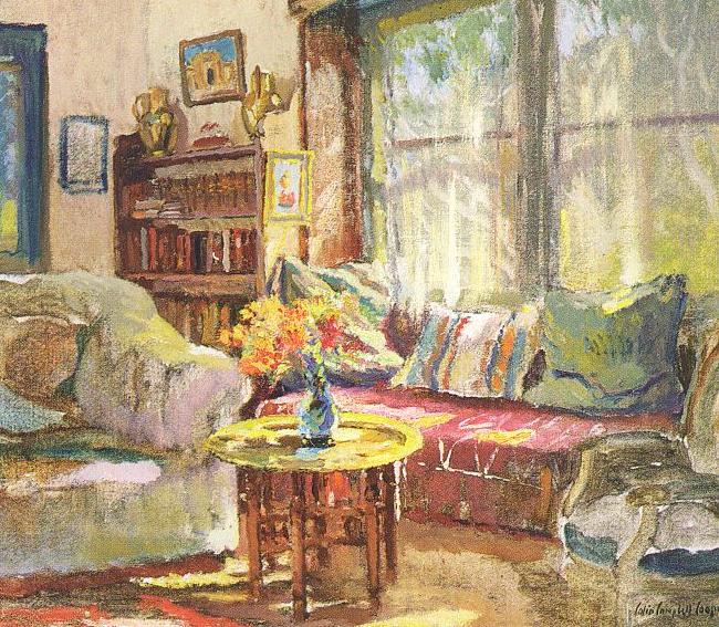 Colin Campbell Cooper Cottage Interior Spain oil painting art